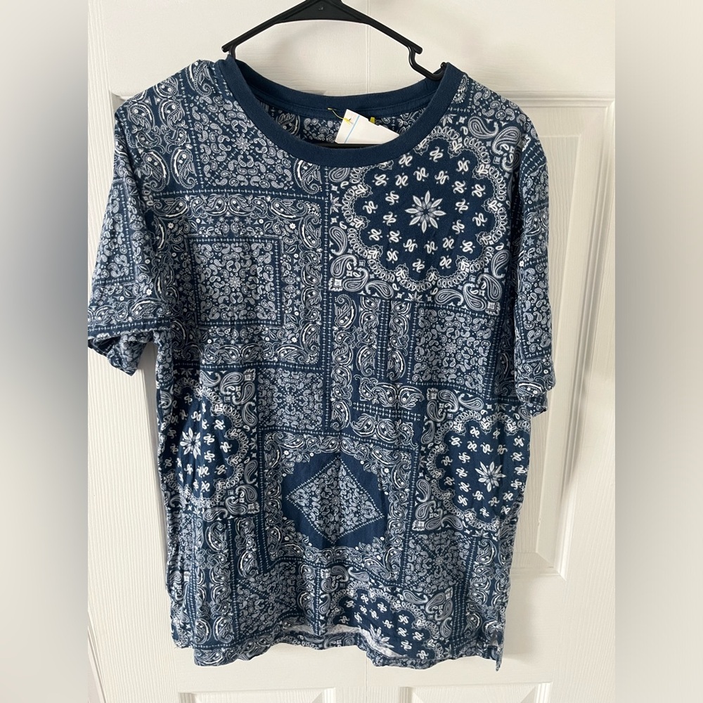 Patterned Blue T-Shirt